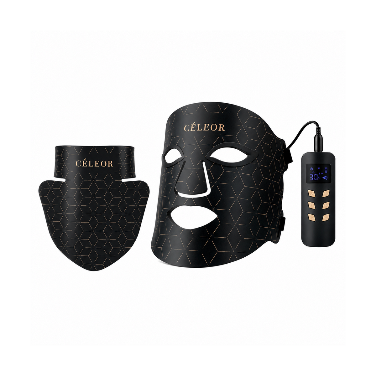 Red-Light Mask and Neck LED & NIR for Skin Care at Home and Professional Use CÉLEOR
