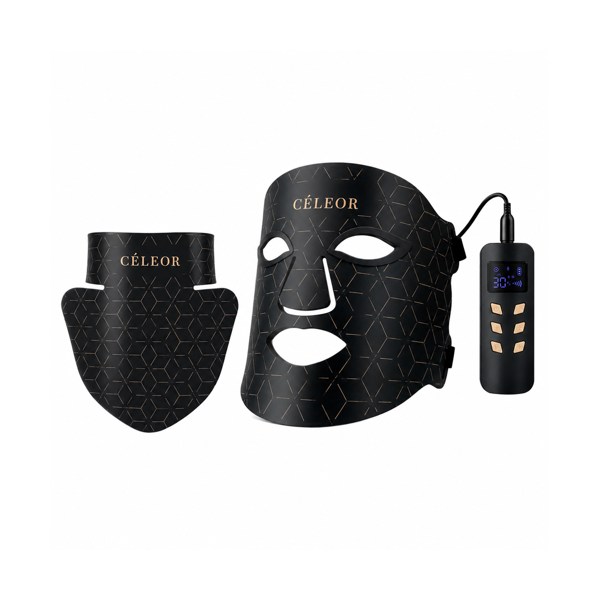 Red-Light Mask and Neck LED & NIR for Skin Care at Home and Professional Use CÉLEOR