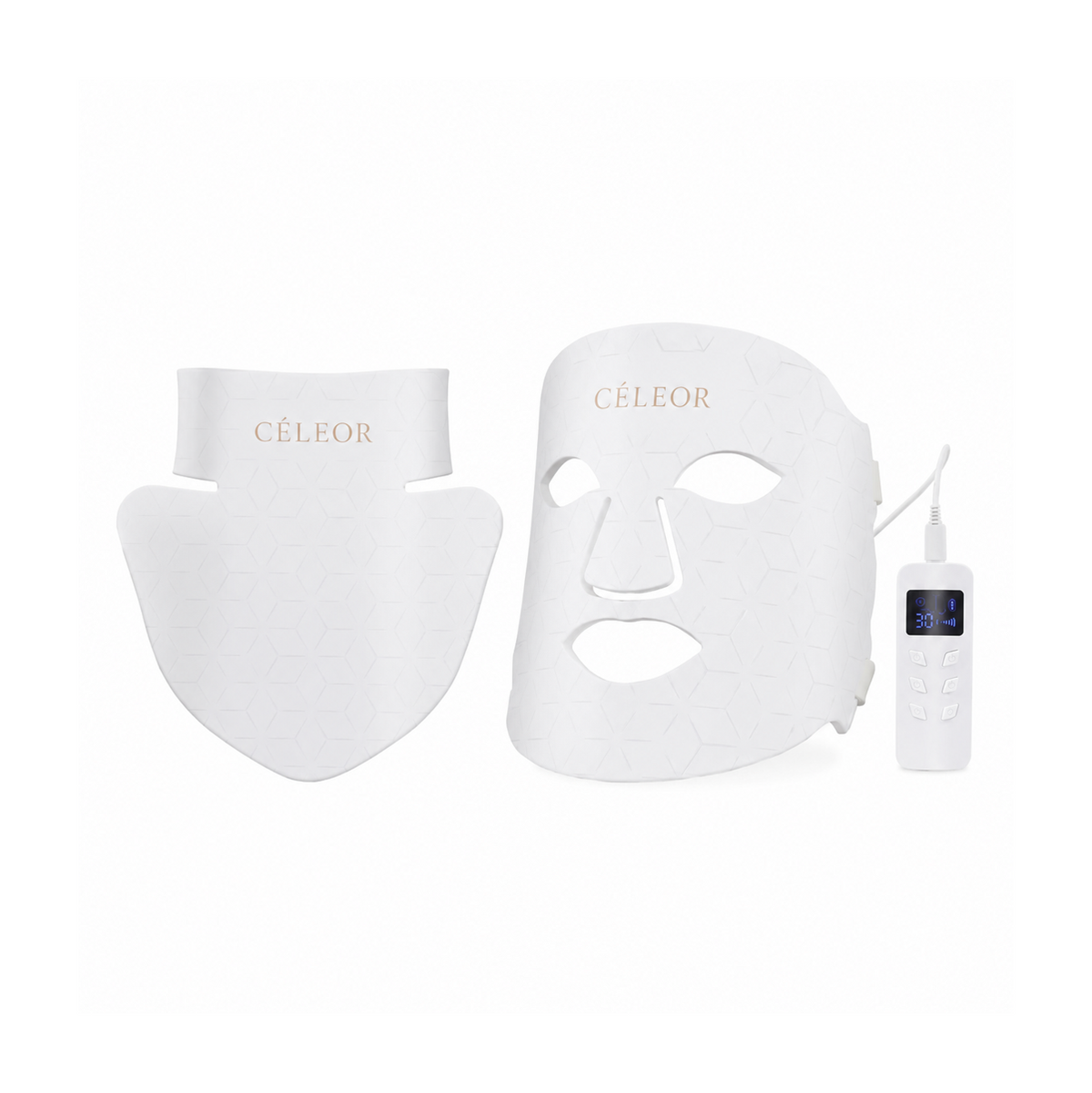 Red-Light Mask and Neck LED & NIR for Skin Care at Home and Professional Use CÉLEOR