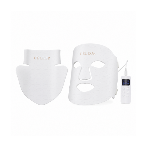Red-Light Mask and Neck LED & NIR for Skin Care at Home and Professional Use CÉLEOR