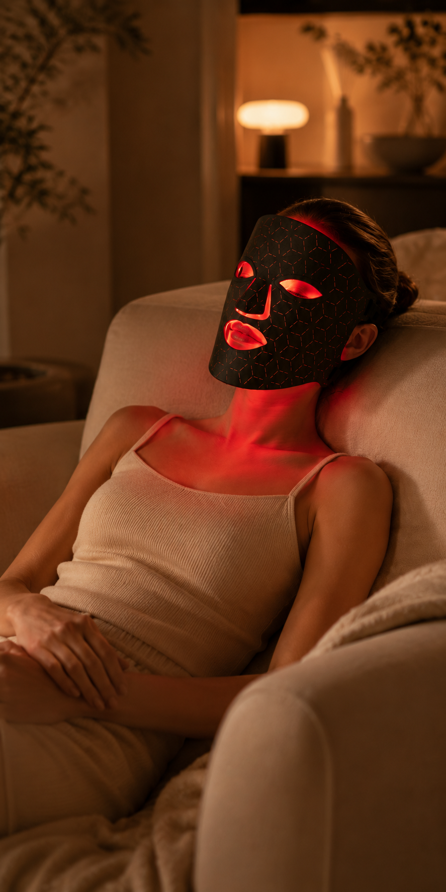 Daily use of C&Eacute;LEOR red light mask